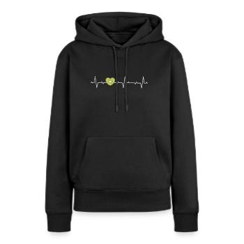 Kiwi - Sweat à capuche Premium bio Femme - noir - Devant - Julia (174cm)