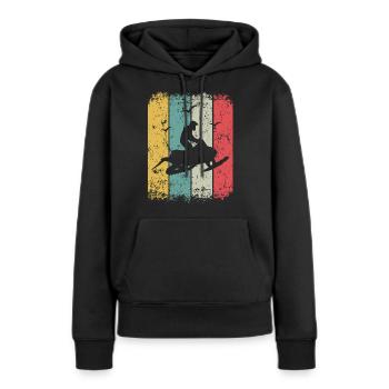 Motoneige Rétro Motoneigistes Skidoo - Sweat à capuche Premium bio Femme - noir - Devant - Julia (174cm)