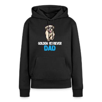 Golden Retriever | Golden Retriever - Sweat à capuche Premium bio Femme - noir - Devant - Julia (174cm)