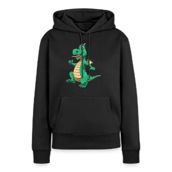 Happy Birthday Dragon Lovers Cute Kids Bday - Women’s Premium Organic Hoodie - black - Front - Julia (174cm)
