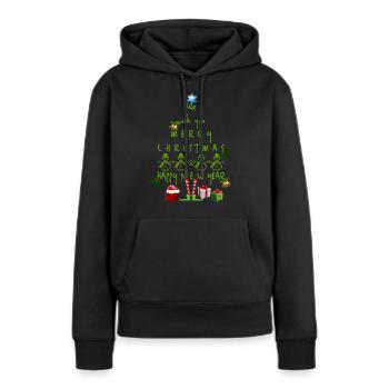 Weihnachten Weihnachten Weihnachten Weihnachten - Frauen Premium Bio Hoodie - Schwarz - Vorne - Julia (174cm)