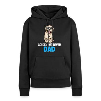 Golden Retriever | Golden Retriever - Sweat à capuche Premium bio Femme - noir - Devant - Julia (174cm)