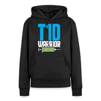 Diabetes Diabetiker Insulin Blutzucker Typ 1 - Frauen Premium Bio Hoodie - Schwarz - Vorne - Julia (174cm)