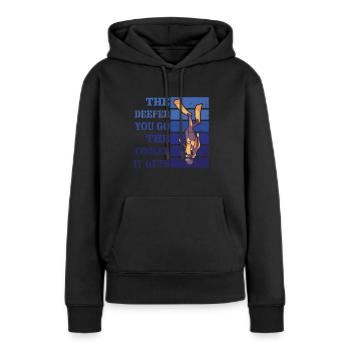 Drôle de plongeur Scuba Diving Plongée - Sweat à capuche Premium bio Femme - noir - Devant - Julia (174cm)