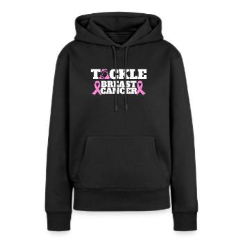 Bewusstsein Brustkrebs Tackle Brust Krebs - Frauen Premium Bio Hoodie - Schwarz - Vorne - Julia (174cm)