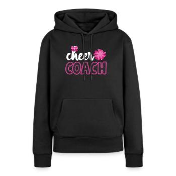 Cheer Coach - Cheer Cheerleader Gift - Women’s Premium Organic Hoodie - black - Front - Julia (174cm)