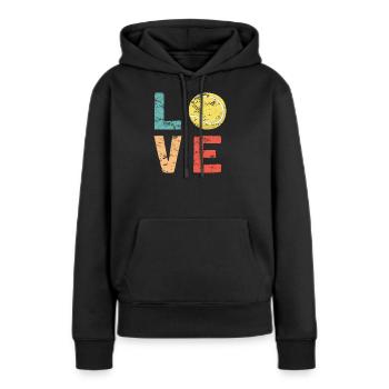 Vintage Padel Tennis Love Funny Padel Tennis - Women’s Premium Organic Hoodie - black - Front - Julia (174cm)