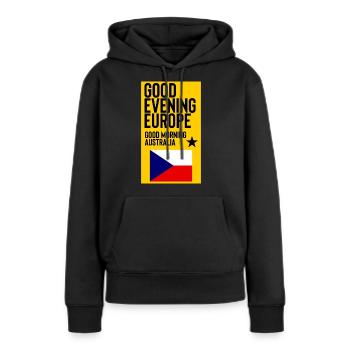 Concours Eurovision de la chanson - Sweat à capuche Premium bio Femme - noir - Devant - Julia (174cm)