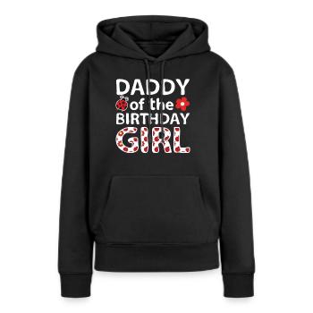 Papa de la fille d’anniversaire - Ladybug Gift - Sweat à capuche Premium bio Femme - noir - Devant - Julia (174cm)