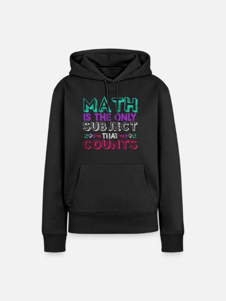 Mathe zählt - Frauen Premium Bio Hoodie - Schwarz