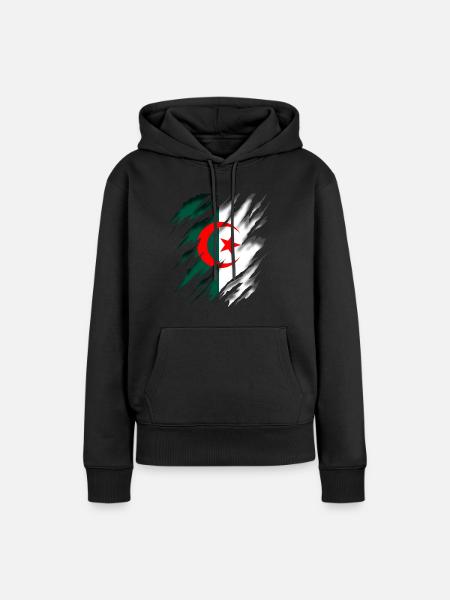 Algerien Algeria - Frauen Premium Bio Hoodie - Schwarz