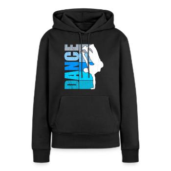 Retro Break Tänzerin - Frauen Premium Bio Hoodie - Schwarz - Vorne - Julia (174cm)