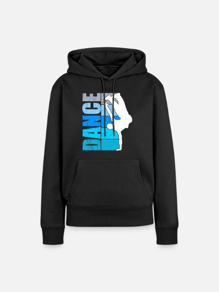 Retro Break Tänzerin - Frauen Premium Bio Hoodie - Schwarz