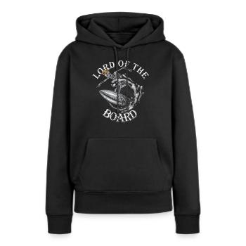 Lord du Conseil d’administration - Sweat à capuche Premium bio Femme - noir - Devant - Julia (174cm)