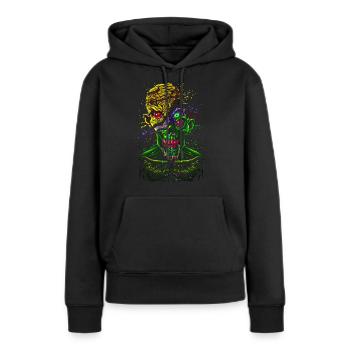 Zombie in einem anderen Zombie - Frauen Premium Bio Hoodie - Schwarz - Vorne - Julia (174cm)