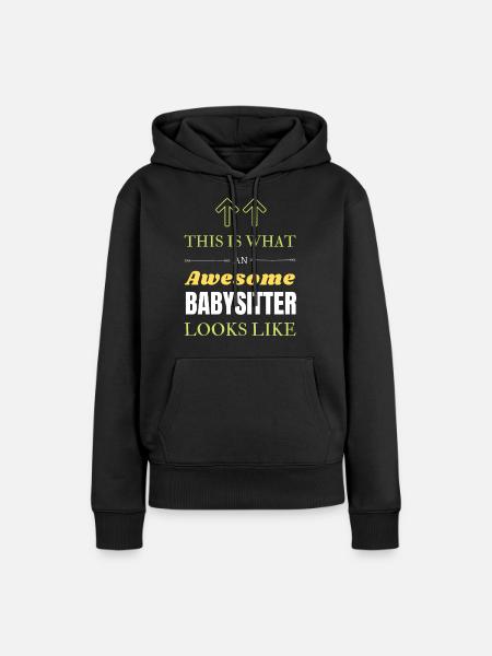 Babysitter - Frauen Premium Bio Hoodie - Schwarz
