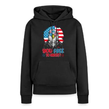 Eagle American Flag Men 4 juillet États-Unis - Sweat à capuche Premium bio Femme - noir - Devant - Julia (174cm)