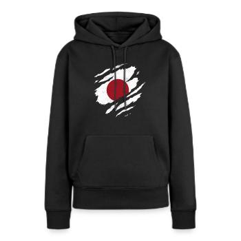MBA FlagTorn japan - Frauen Premium Bio Hoodie - Schwarz - Vorne - Julia (174cm)