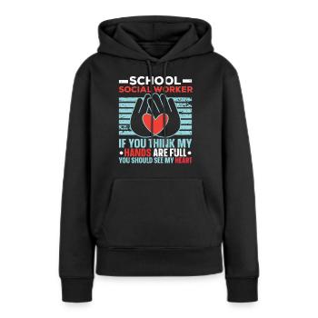 Sozialarbeiter Job Beruf Soziale Wohlfahrt - Frauen Premium Bio Hoodie - Schwarz - Vorne - Julia (174cm)