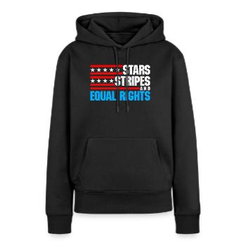 Stars & Stripes Stars and Stripes USA Flag - Women’s Premium Organic Hoodie - black - Front - Julia (174cm)