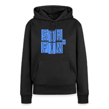 SURFIN' Classic Surfing Designs T-Shirt Présent - Sweat à capuche Premium bio Femme - noir - Devant - Julia (174cm)