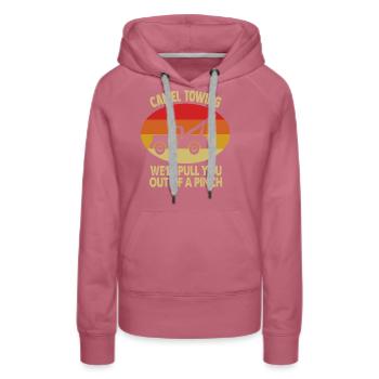 Camel Toe Retro Adult Camel Towing Funny - Women’s Premium Organic Hoodie - mauve - Front - Isabella (175cm)