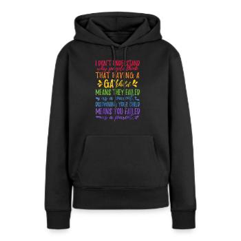 lgbtq spruch Liebe Pride Love Parade Regenboge - Frauen Premium Bio Hoodie - Schwarz - Vorne - Julia (174cm)