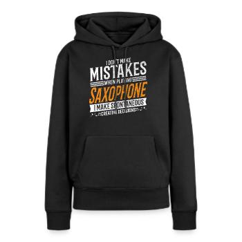 Saxophonist Musikliebhaber Kreativer Saxophonist - Frauen Premium Bio Hoodie - Schwarz - Vorne - Julia (174cm)