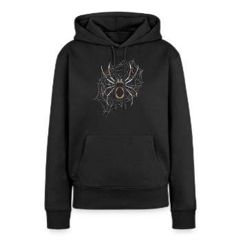 Spinnenliebhaber Spinnenflüsterer Arachnid Tarantu - Frauen Premium Bio Hoodie - Schwarz - Vorne - Julia (174cm)