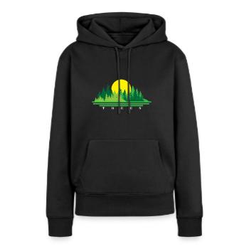 Tree - Women’s Premium Organic Hoodie - black - Front - Julia (174cm)