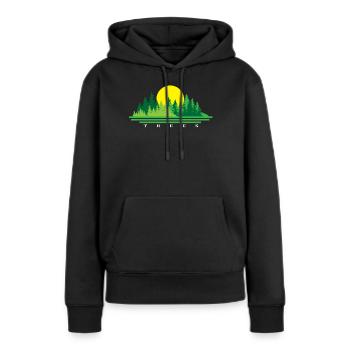 Tree - Women’s Premium Organic Hoodie - black - Front - Julia (174cm)