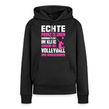 Volleyball Volleyballer Volleyballspielerin - Frauen Premium Bio Hoodie - Schwarz - Vorne - Julia (174cm)
