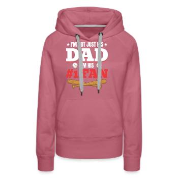 Baseball Dad Stolzer Vater Baseball Sohn - Frauen Premium Bio Hoodie - Malve - Vorne - Isabella (175cm)