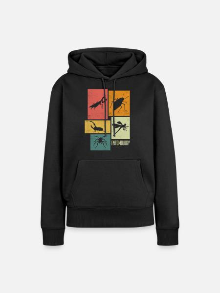 Entomologie Entomoloog Insecten Silhouetten - Vrouwen Premium Bio hoodie - zwart