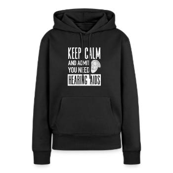 Pediatric Audiologist Audiology Hearing Aids Funny - Frauen Premium Bio Hoodie - Schwarz - Vorne - Julia (174cm)