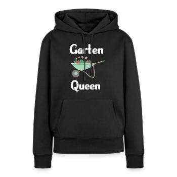 Garten Queen Schubkarre - Frauen Premium Bio Hoodie - Schwarz - Vorne - Julia (174cm)