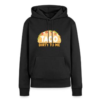 Taco Tacos Cuisine mexicaine - Sweat à capuche Premium bio Femme - noir - Devant - Julia (174cm)
