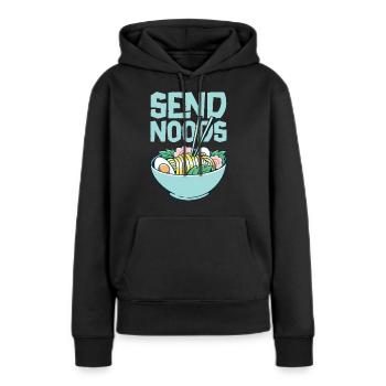 Nouilles Nourriture Soupe de nouilles - Sweat à capuche Premium bio Femme - noir - Devant - Julia (174cm)