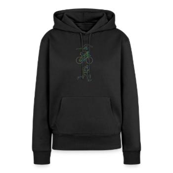 Triathlon Trippy Hamsa - Sweat à capuche Premium bio Femme - noir - Devant - Julia (174cm)