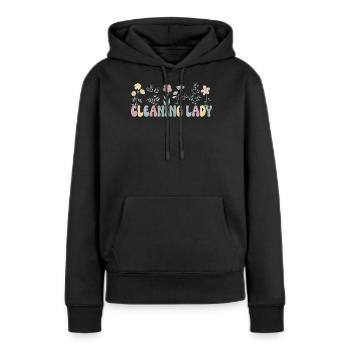 Femme de ménage Nettoyeur Aide domestique Nettoyage - Sweat à capuche Premium bio Femme - noir - Devant - Julia (174cm)