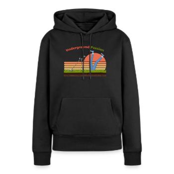 passion underground pour le détective - Sweat à capuche Premium bio Femme - noir - Devant - Julia (174cm)