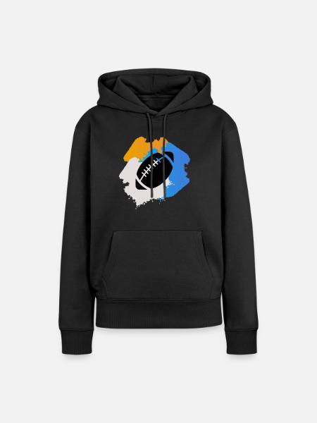 Rugby - Frauen Premium Bio Hoodie - Schwarz