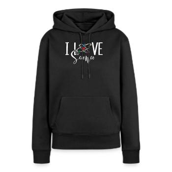 Chimie Science Physique Recherche - Sweat à capuche Premium bio Femme - noir - Devant - Julia (174cm)
