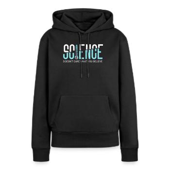 Chimie Science Physique Recherche Nerd Humour - Sweat à capuche Premium bio Femme - noir - Devant - Julia (174cm)