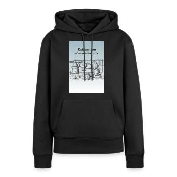 Extraktion von ätherischen Ölen - Frauen Premium Bio Hoodie - Schwarz - Vorne - Julia (174cm)
