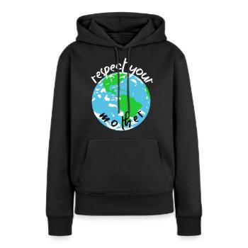 Naturschutz Klima Naturschützer Meer - Frauen Premium Bio Hoodie - Schwarz - Vorne - Julia (174cm)