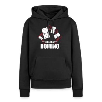 Let's Play Domino / Dominosteine, Domino Set - Frauen Premium Bio Hoodie - Schwarz - Vorne - Julia (174cm)