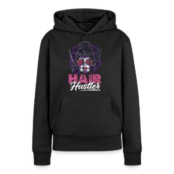 Hair Hustler Hairstylist Styler Skull Fun Stylist - Women’s Premium Organic Hoodie - black - Front - Julia (174cm)