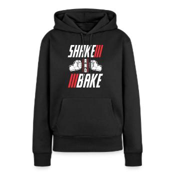 Shake And Bake - Frauen Premium Bio Hoodie - Schwarz - Vorne - Julia (174cm)