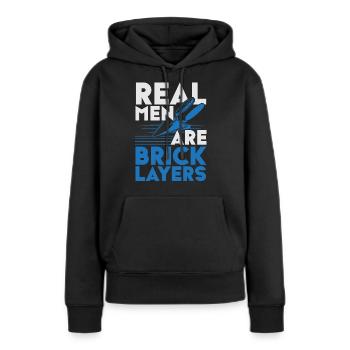 Real men are bricklayer Bricklayer Profession Bricklayer - Women’s Premium Organic Hoodie - black - Front - Julia (174cm)